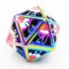 Other Dice For All Single Metal D20 - Genderfluid Pride Flag With Rainbow Metal