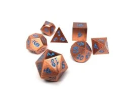 Other Easy Roller Metal Dice Of Ancient Dragons Copper/Powder Blue 7ct Polyhedral Set