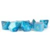 Engraved Cat's Eye Aquamarine 7ct Gemstone Dice Set