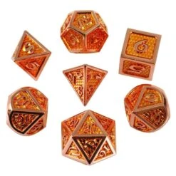 Sun Dragon Set Of 7 Metal Dice