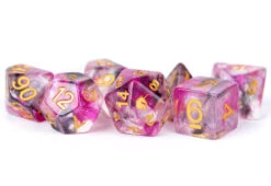 Other Metallic Dice Games Unicorn Blushing Steel 7ct Polyhedral Dice Set