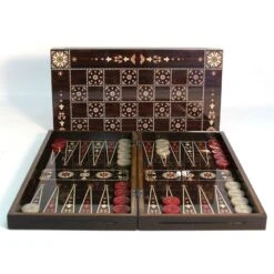 19" Backgammon Flowered Decoupa