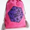 Dice Bag Purple D20