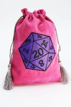 Dice Bag Purple D20