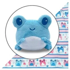 Plushie Tote Blue Frog Trans
