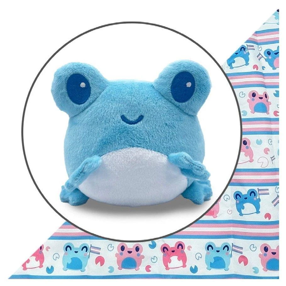 Plushie Tote Blue Frog Trans