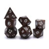 Other Wooden Ebony 7ct Polyhedral Dice Set